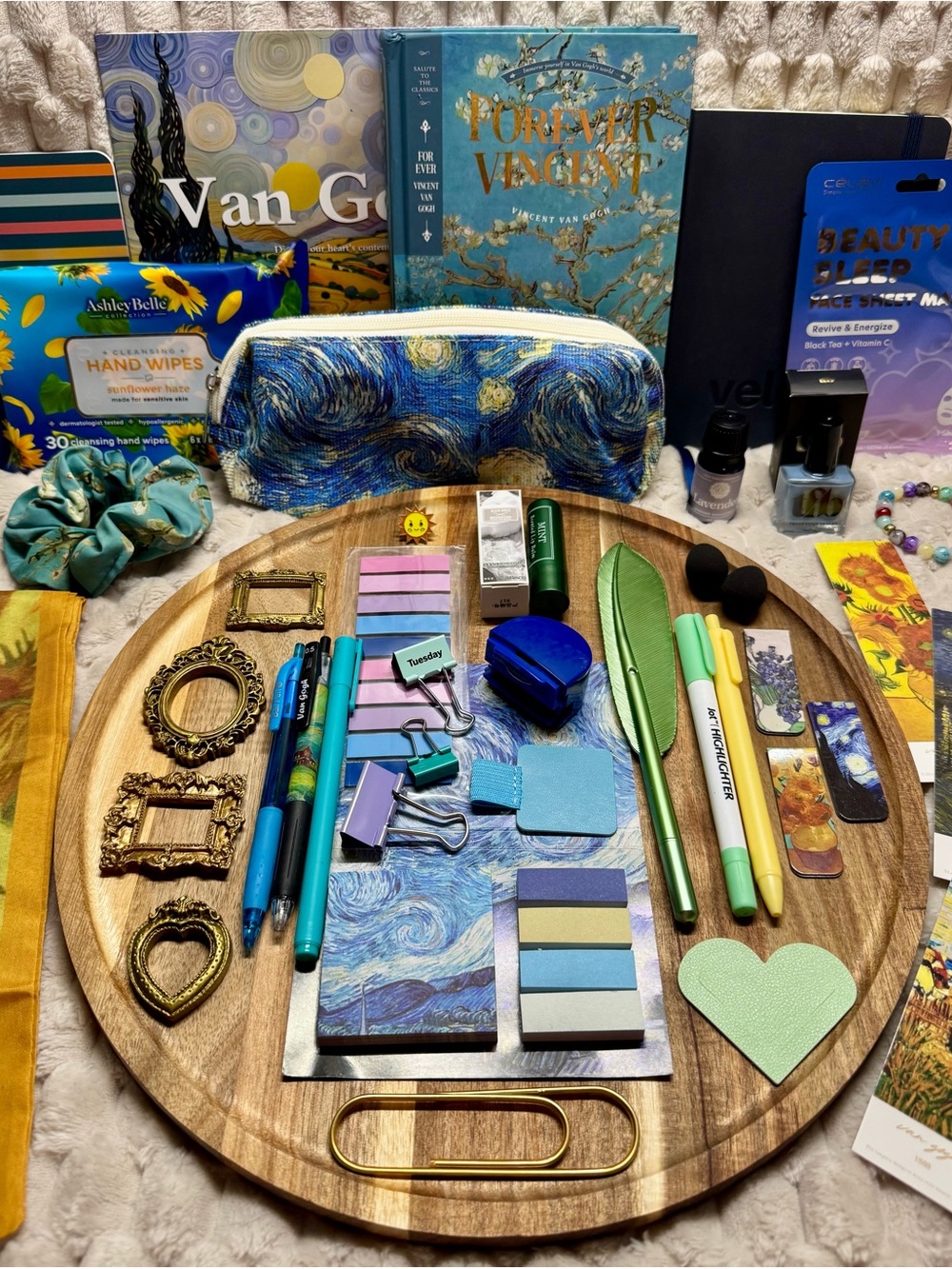 Van Gogh Art 30 Item Gift Bundle Box Stationary Beauty